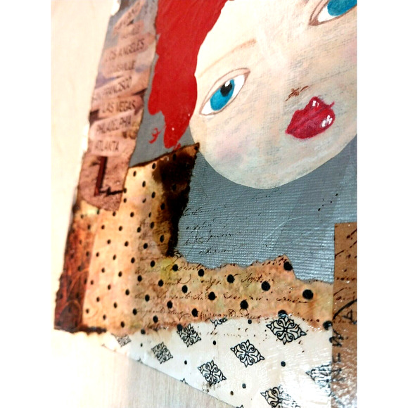 Original Mixed Media Painting Art Print "Caged" Signed by Artist - Picture 7 of 10